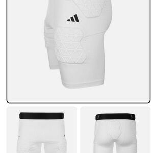 Adidas White Compression Shorts with Black Logo 2XL